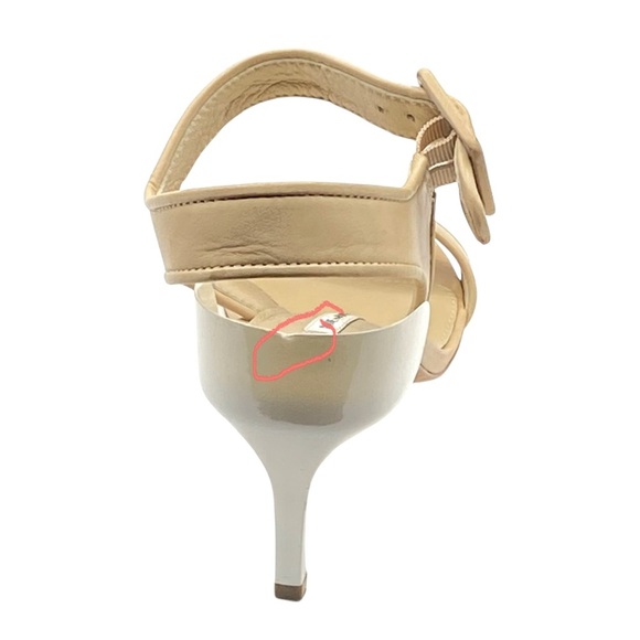 Diane Von Furstenberg Women's Two-tone Leather Stiletto Heeled Sandals Size 7M - Picture 9 of 9